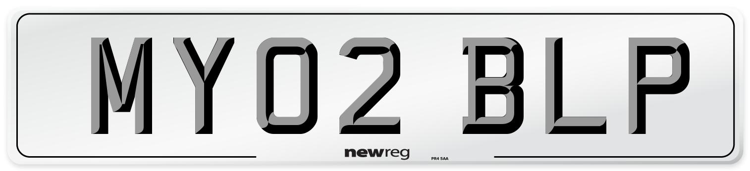MY02 BLP Number Plate from New Reg